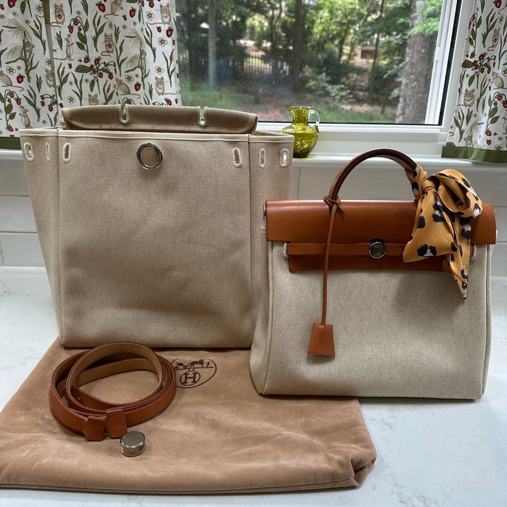 Hermes Herbag a Dos backpack PM- FULL SET!